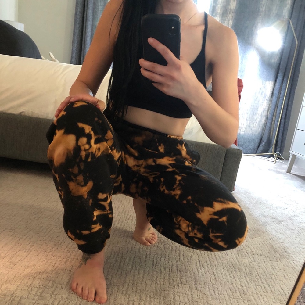 Bleach Dyed High Waisted Sweatpants (NWOT) - Picture 2 of 7